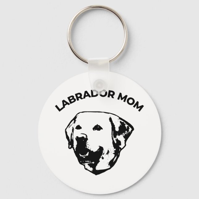 Labrador Mum   Key Ring (Front)