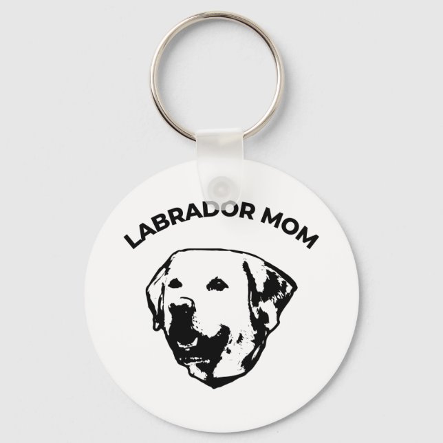 Labrador Mum   Key Ring (Front)