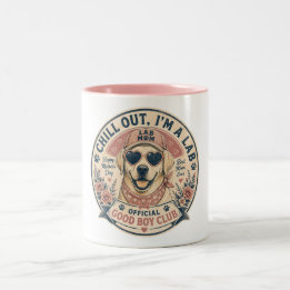 Labrador Mum Mother's Day Good Boy Two-Tone Coffee Mug