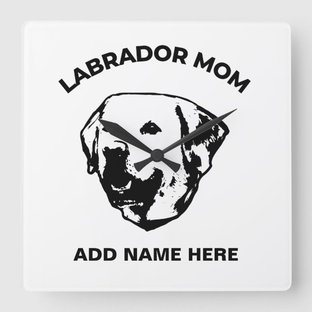Labrador Mum   Square Wall Clock (Front)