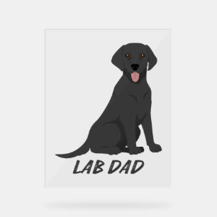 Labrador Mum SVG – Dog Silhouette & Paw Print Desi Acrylic Sign