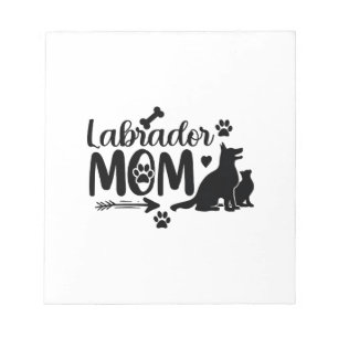 Labrador Mum SVG � Dog Silhouette & Paw Print Desi Notepad