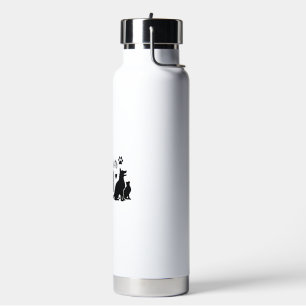 Labrador Mum SVG � Dog Silhouette & Paw Print Desi Water Bottle