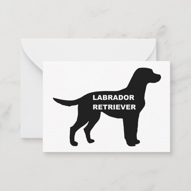 labrador name silhouette card (Front)