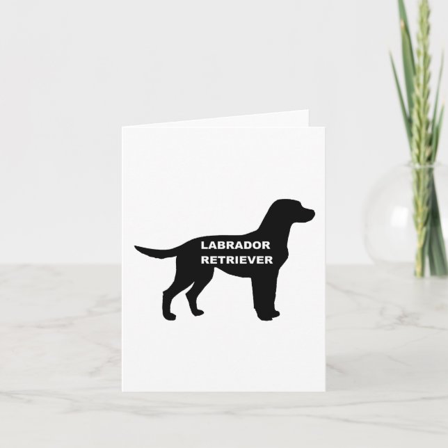labrador name silhouette card (Front)