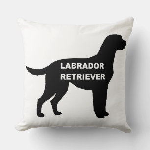 Labrador name silhouette cushion