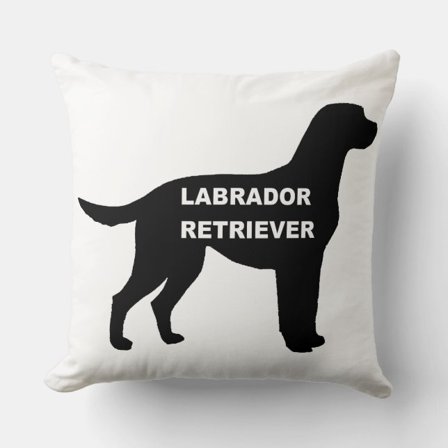 Labrador name silhouette cushion (Front)