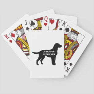 labrador name silhouette playing cards