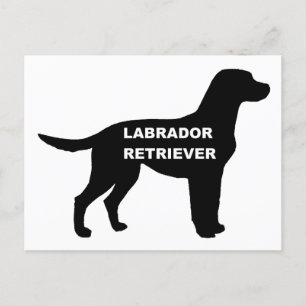 labrador name silhouette postcard