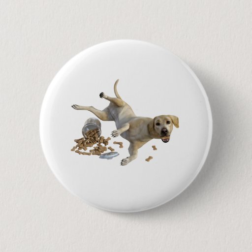 Image of Labrador Naughty Dog with Cookies 6 Cm Round Badge