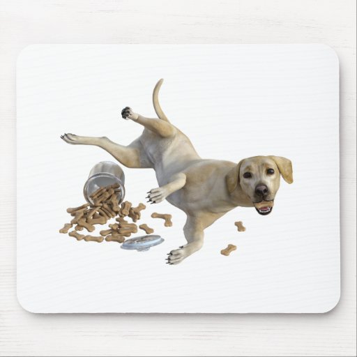 Image of Labrador Naughty Dog with Cookies Mouse Mat