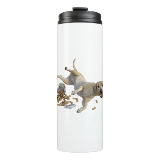 Image of Labrador Naughty Dog with Cookies Thermal Tumbler