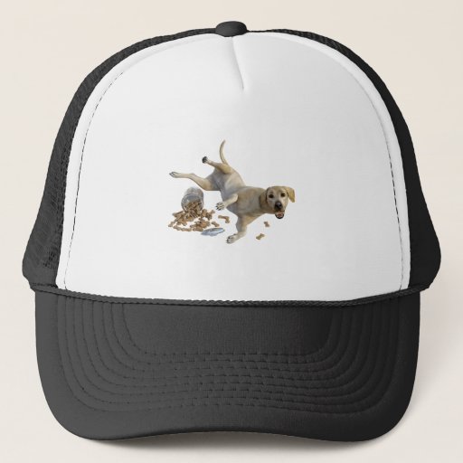Image of Labrador Naughty Dog with Cookies Trucker Hat