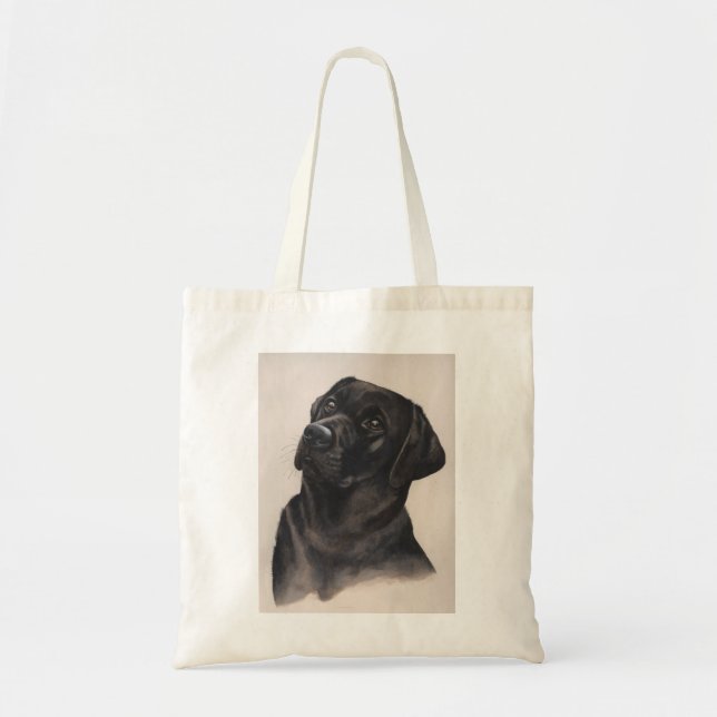 Labrador Painted in Watercolour Tote Bag (Front)