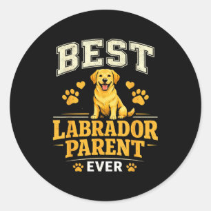 Labrador parent funny proud lab mum dad quote classic round sticker