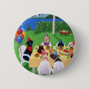 Labrador Party 6 Cm Round Badge