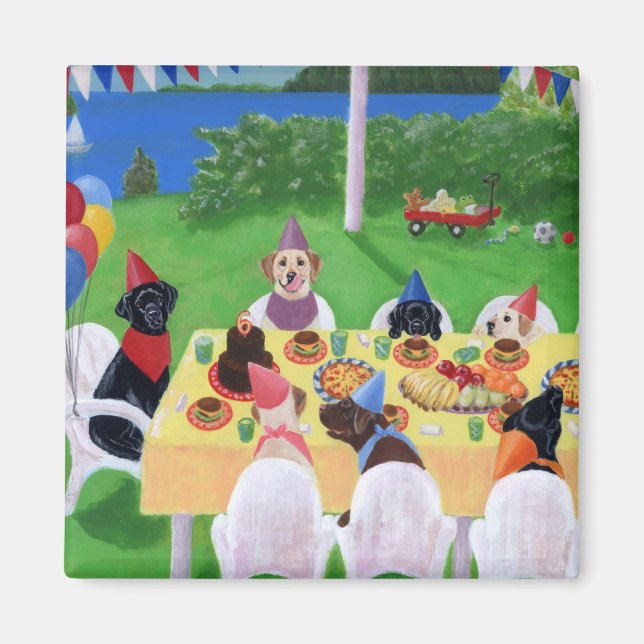 Labrador Party Magnet (Front)