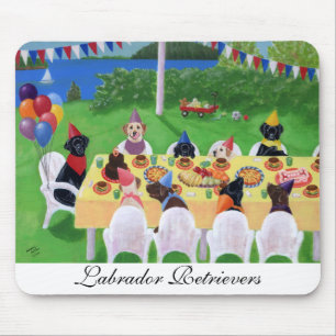 Labrador Party Mouse Mat