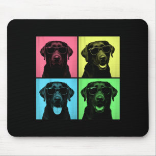 Labrador Pop Art Funny Black Lab Dog Lover Photo Mouse Mat