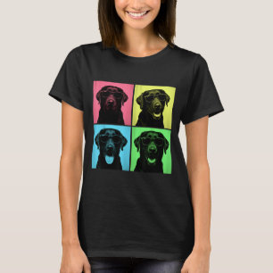 Labrador Pop Art Funny Black Lab Dog Lover Photo T-Shirt