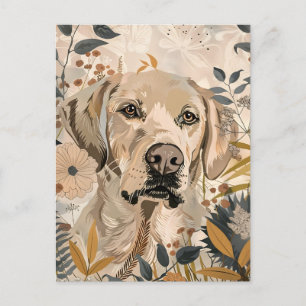 Labrador Portrait Art Postcard