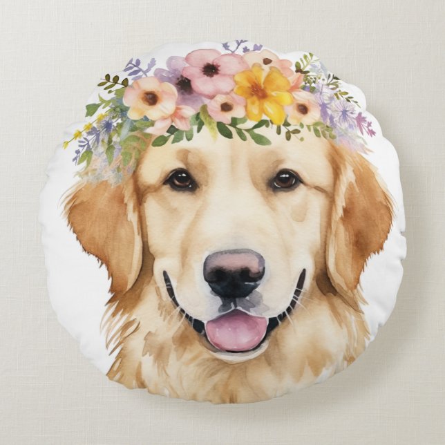 Labrador Princess Round Cushion (Front)