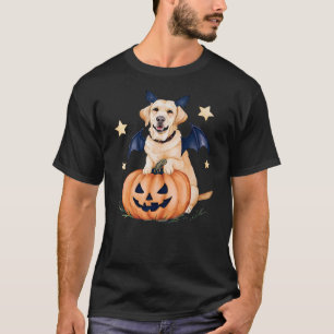Labrador Pumpkin Witch Golden Labrador Halloween G T-Shirt
