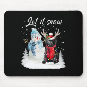 Labrador Pup Santa Dog Christmas Snowman Xmas Paja Mouse Mat