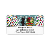 Labrador Puppies and Sleigh Christmas Labels (Front)