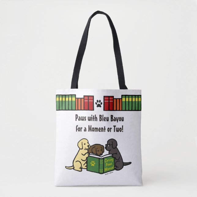Labrador Puppies Reading Book Bag Books (Front)