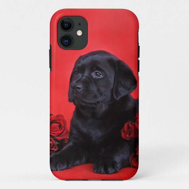 Labrador puppy and roses Case-Mate iPhone case (Back)