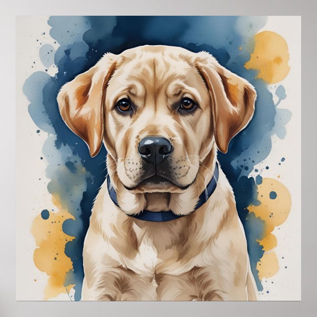 Labrador Puppy Poster | Wall Art (Front)