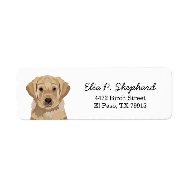 Labrador Puppy Return Address Label (Front)