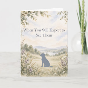 Labrador Rainbow Bridge Sympathy Card