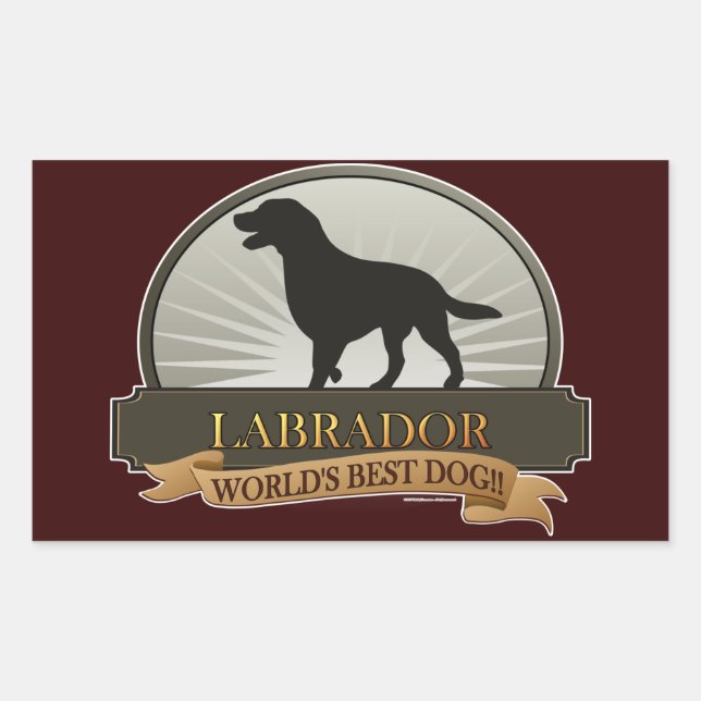 Labrador Rectangular Sticker (Front)