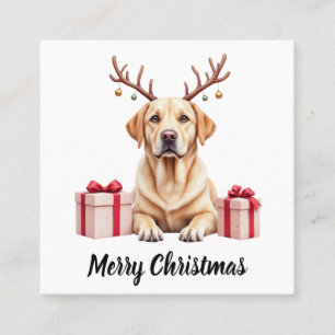 Labrador Reindeer Square Business Card