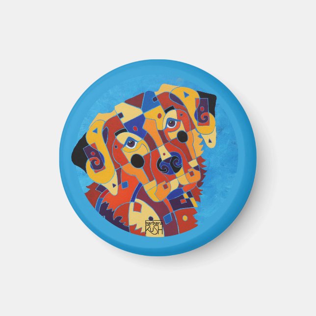 Labrador Retreiver on a Magnet (Front)