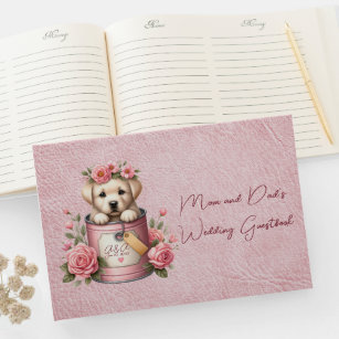 Labrador Retreiver Puppy Wedding  Guest Book
