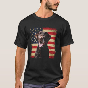 Labrador Retriever American Flag 4th of July Patri T-Shirt