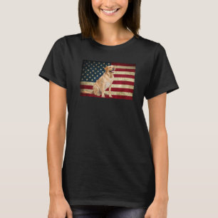 Labrador retriever American Flag labra dog Animal T-Shirt