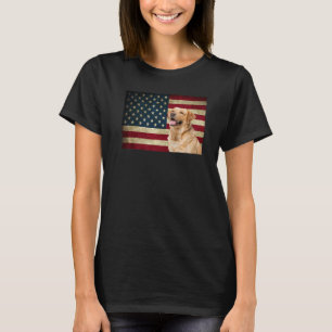 Labrador retriever American Flag labra dog Animal T-Shirt