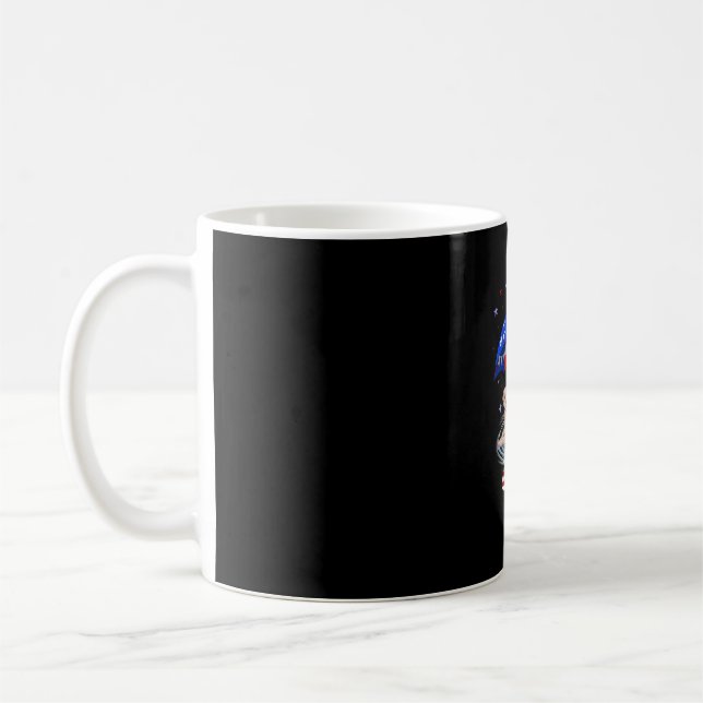 Labrador Retriever American Flag Shadow Coffee Mug (Left)