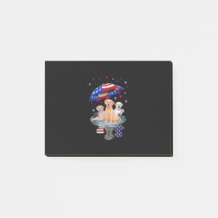 Labrador Retriever American Flag Shadow Post-it Notes