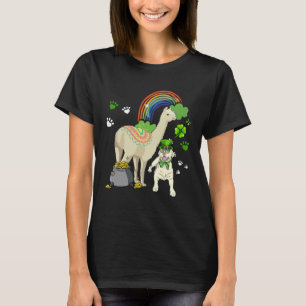 Labrador Retriever and Llama St Patrick s Day Dog T-Shirt