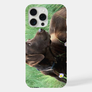 Labrador Retriever And Purple Flowers iPhone 15 Pro Max Case