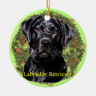 Labrador Retriever Art Ceramic Tree Decoration
