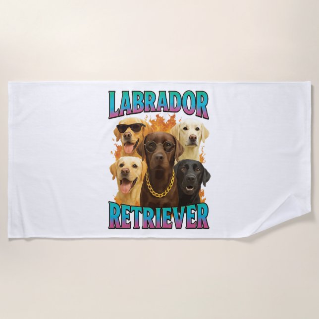 Labrador Retriever  Beach Towel (Front)