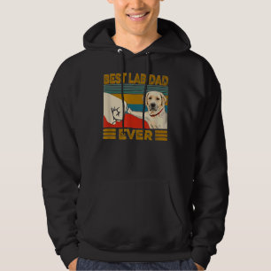 Labrador Retriever Best Lab Dad Ever Vintage Hoodie
