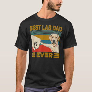 Labrador Retriever Best Lab Dad Ever Vintage T-Shirt