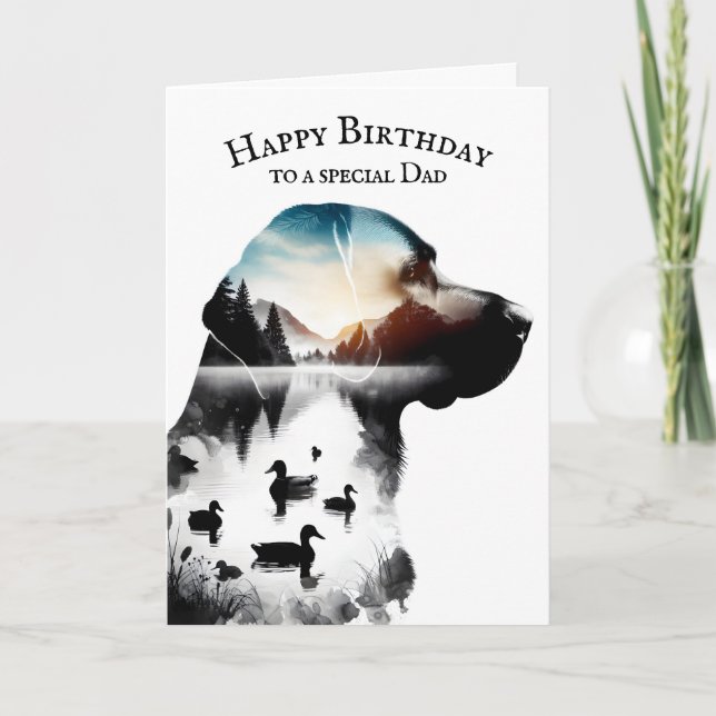 Labrador Retriever Birthday For Dad Card (Front)